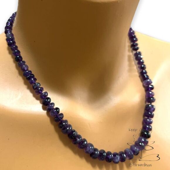 Natural Polished Amethyst - Graduated - Hand Tied - Picture 3 of 8